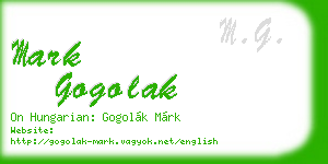mark gogolak business card